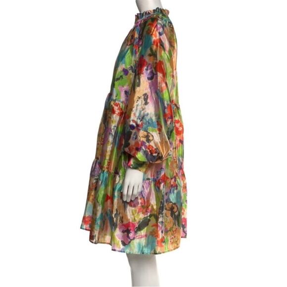 Stine Goya Jasmine Tiered Printed Lamé Mini Dress - Picture 6 of 11